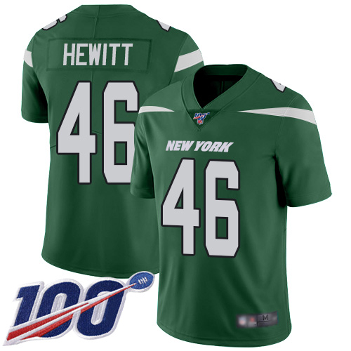 New York Jets Limited Green Men Neville Hewitt Home Jersey NFL Football #46 100th Season Vapor Untouchable